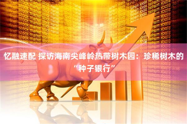 忆融速配 探访海南尖峰岭热带树木园:珍稀树木的“种子银行”